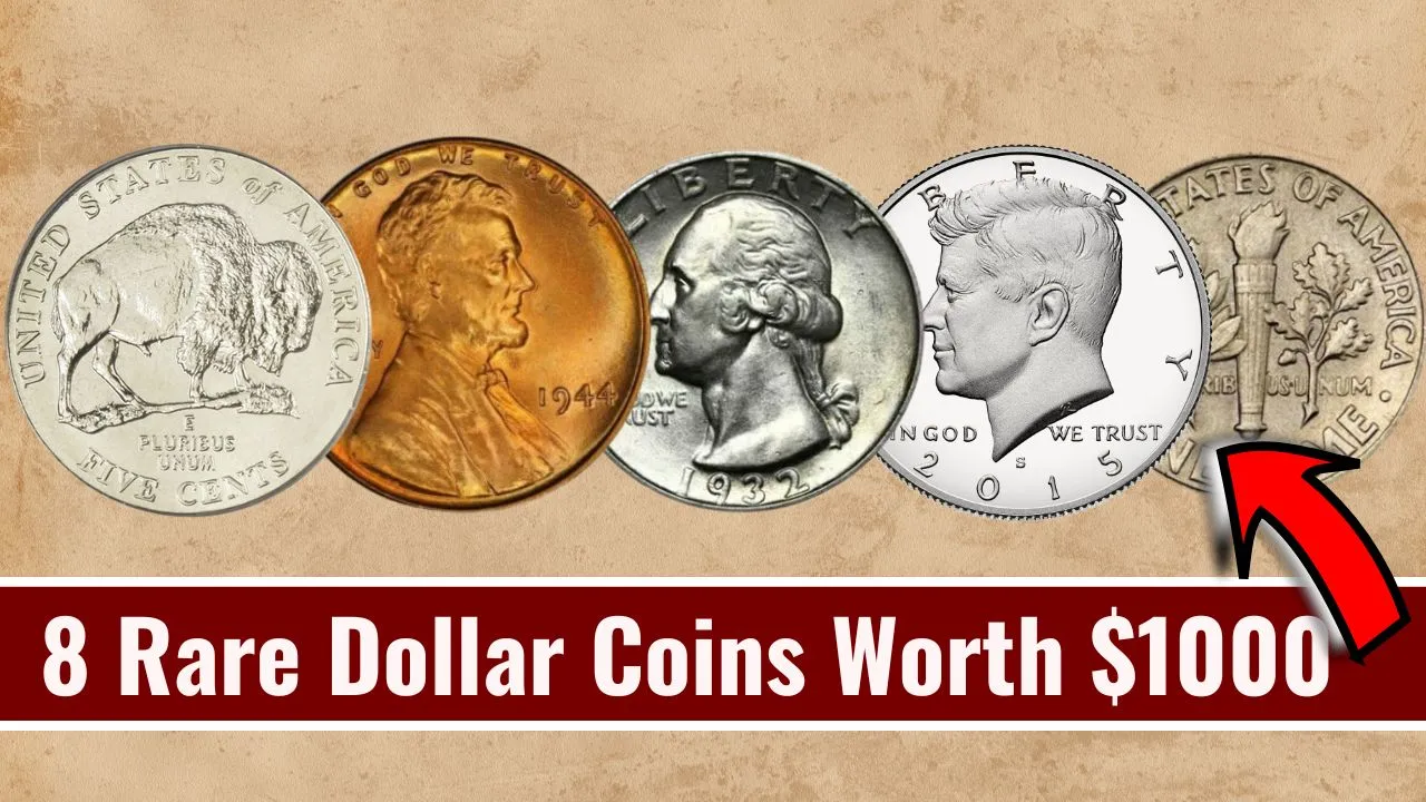 8 Rare Dollar Coins Worth $1000