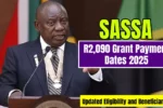 SASSA R2090 Grant Payment Dates 2025